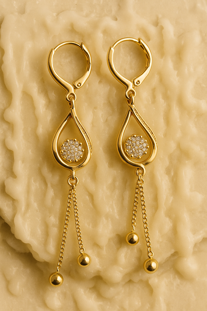 Anti Tarnish Long Earrings