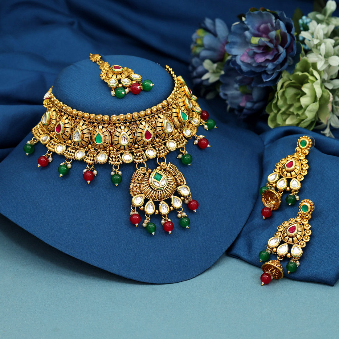 Brahmacharini Grace Rajwadi Necklace Set