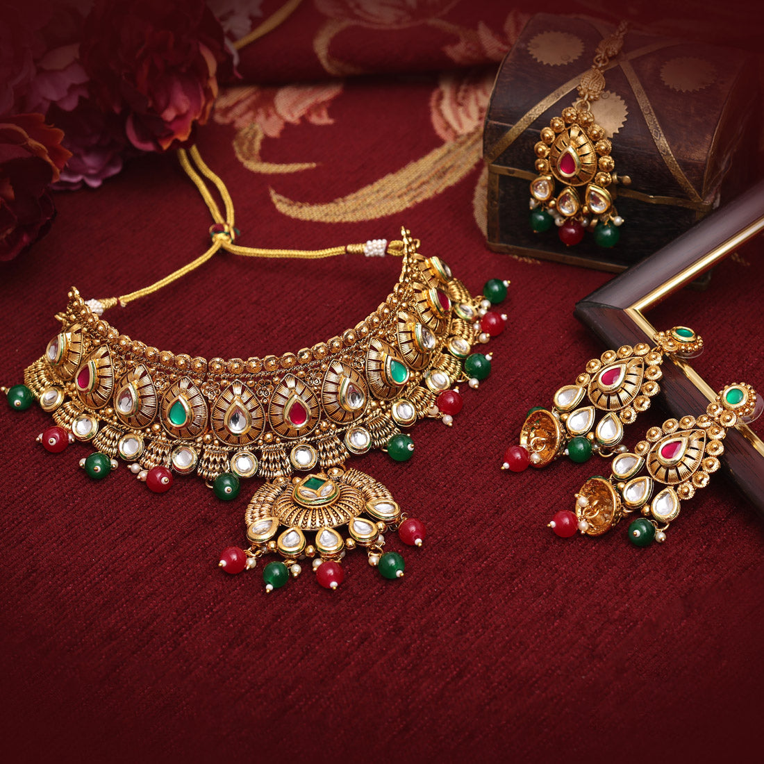 Brahmacharini Grace Rajwadi Necklace Set