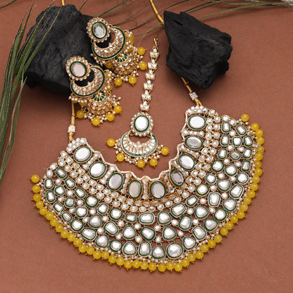 Sairaya Statement Kundan Necklace Set
