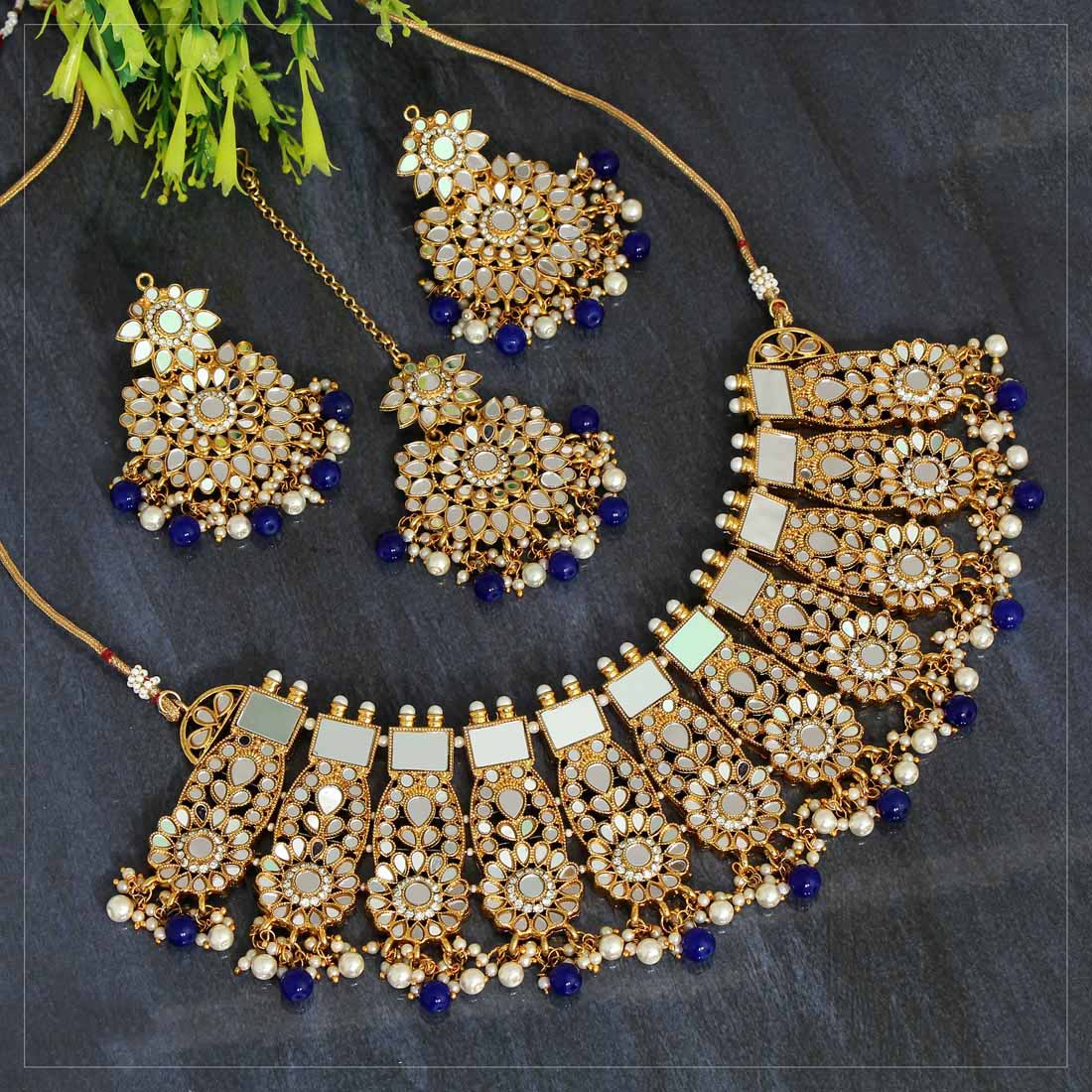 Saraswati Kundan Necklace Set