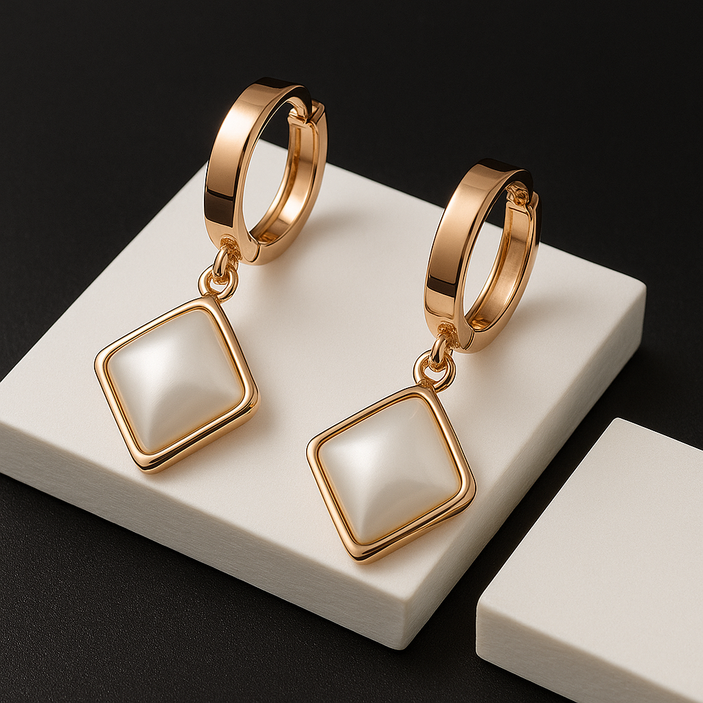 Ivory Gleam Pearl Earrings