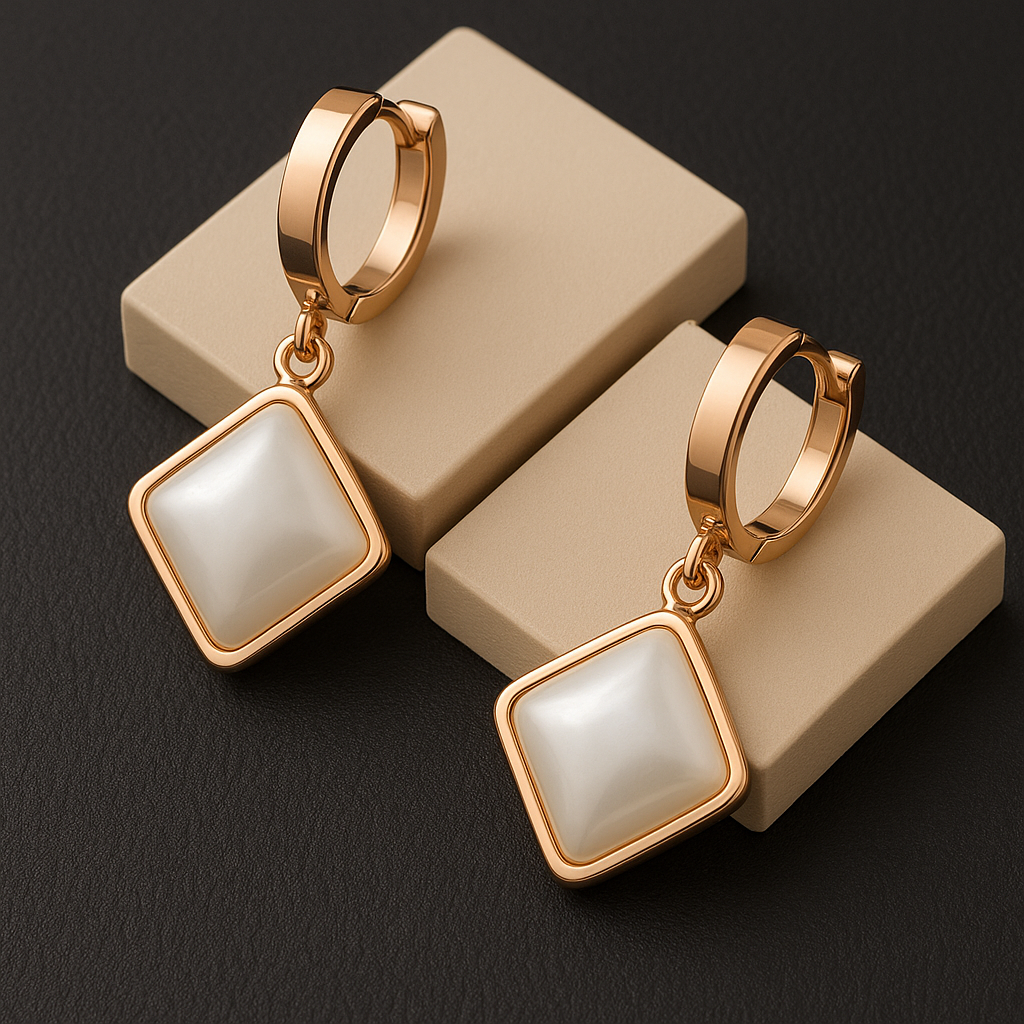 Ivory Gleam Pearl Earrings