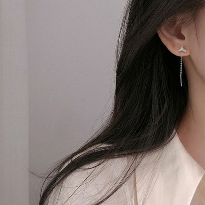 Fishtail Diamond 925 Sterling Silver Earrings
