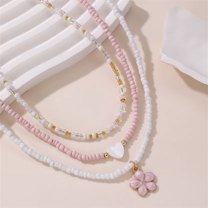 Boho Rice Beads Beach Necklace Set