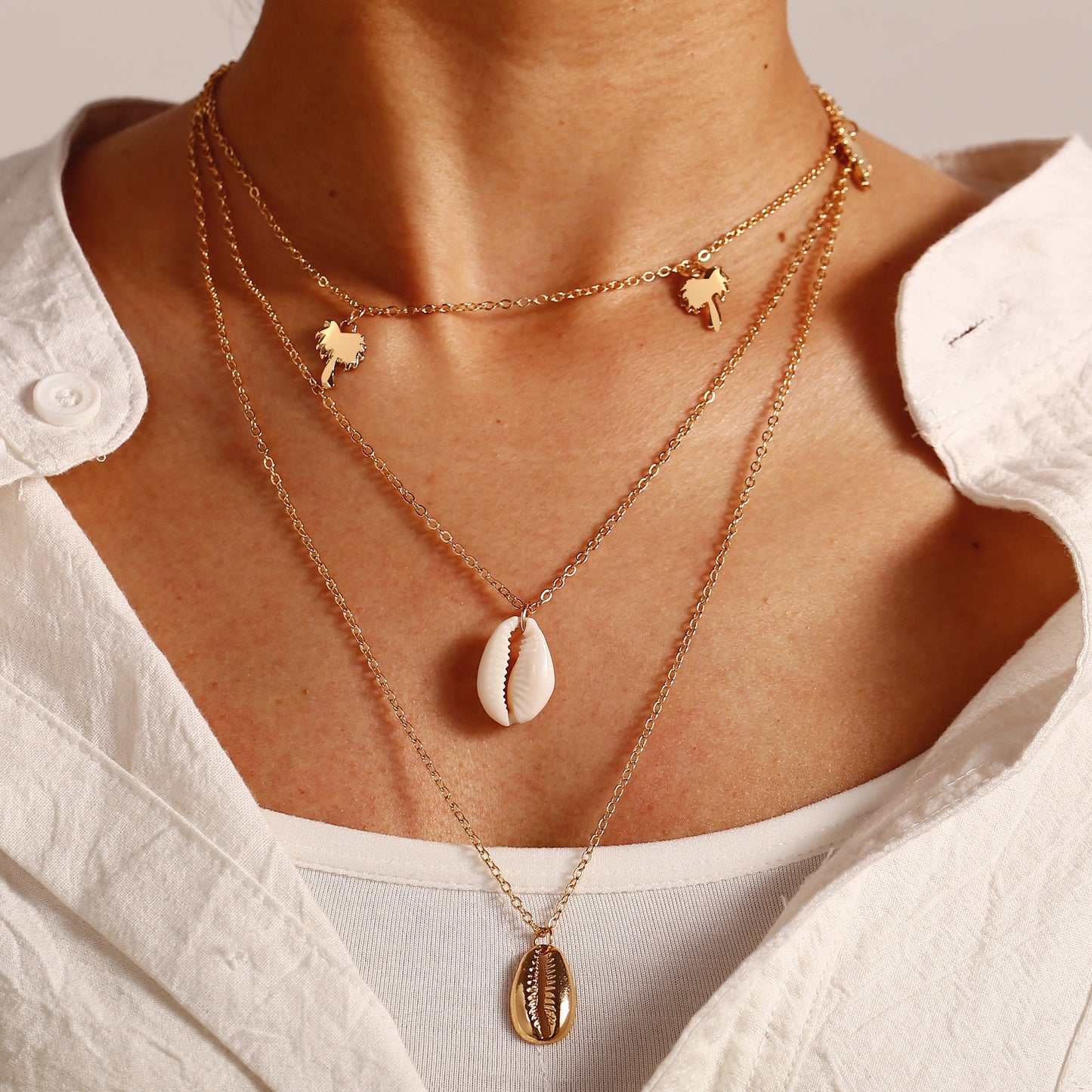 Coconut Shell Multi-layer Ocean Necklace