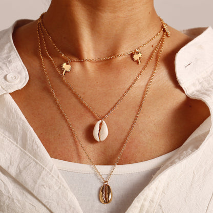Coconut Shell Multi-layer Ocean Necklace