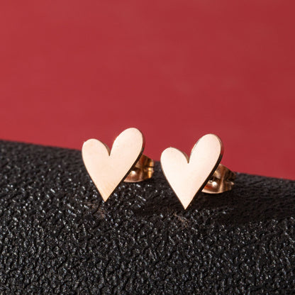 Cupid’s Heart Stud Earrings