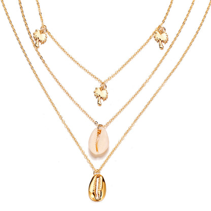 Coconut Shell Multi-layer Ocean Necklace