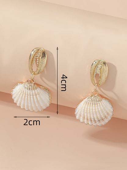 Shell Drop Beach Earrings