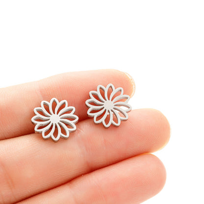 Sunflower Luster Stud Earrings