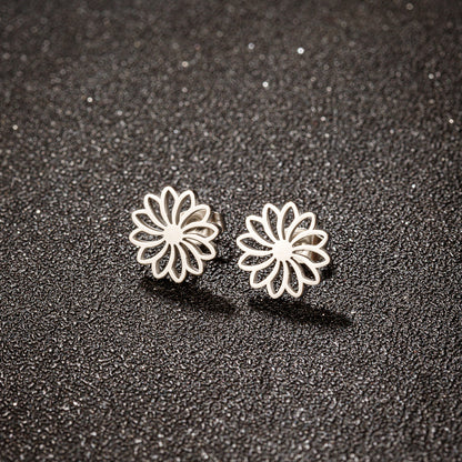 Sunflower Luster Stud Earrings