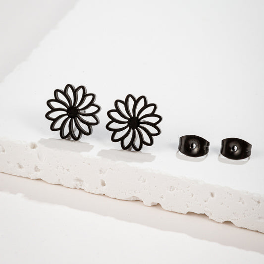 Sunflower Luster Stud Earrings