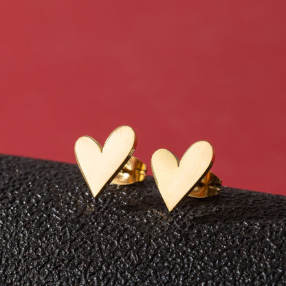 Cupid’s Heart Stud Earrings
