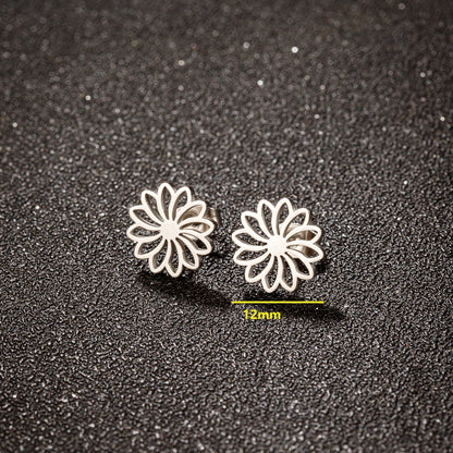 Sunflower Luster Stud Earrings