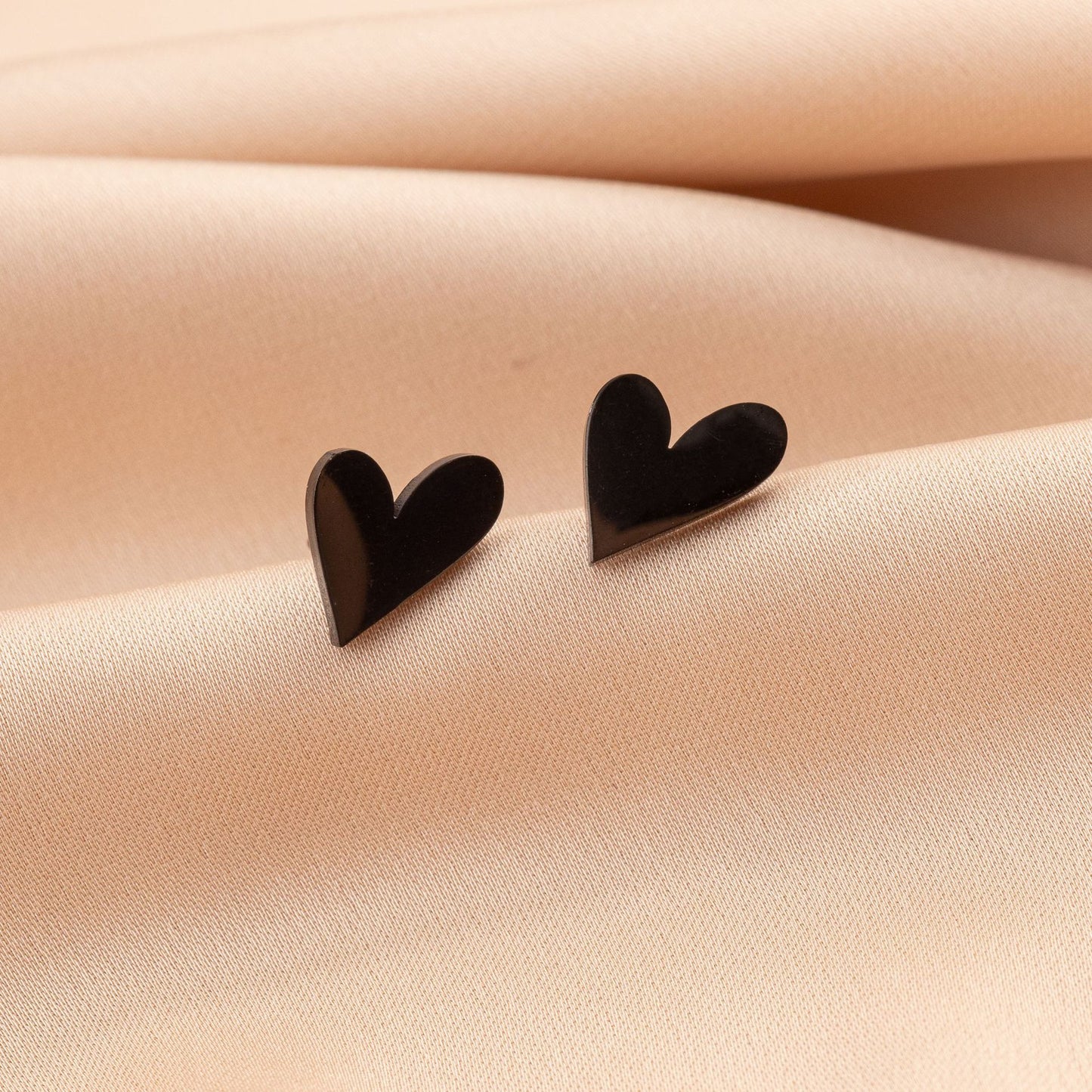 Cupid’s Heart Stud Earrings