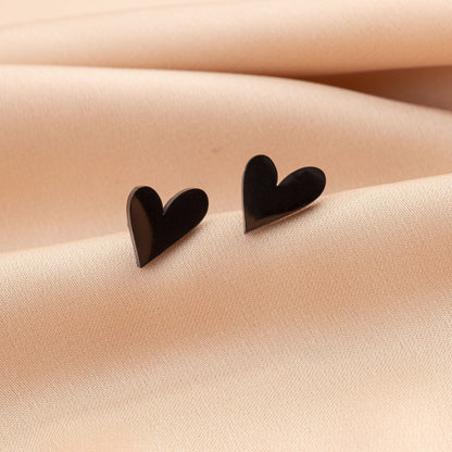 Cupid’s Heart Stud Earrings