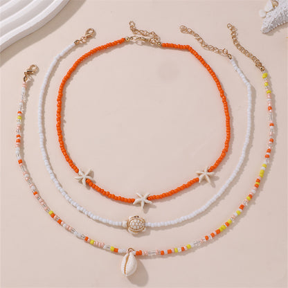 Boho Rice Beads Beach Necklace Set