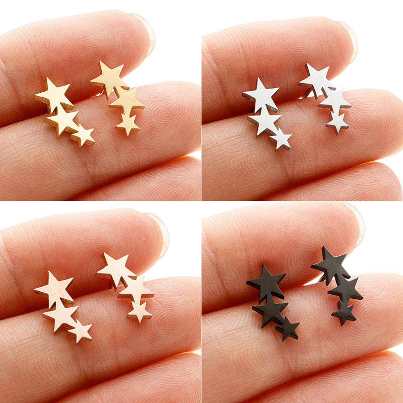 Twinkle Trio Stud Earrings