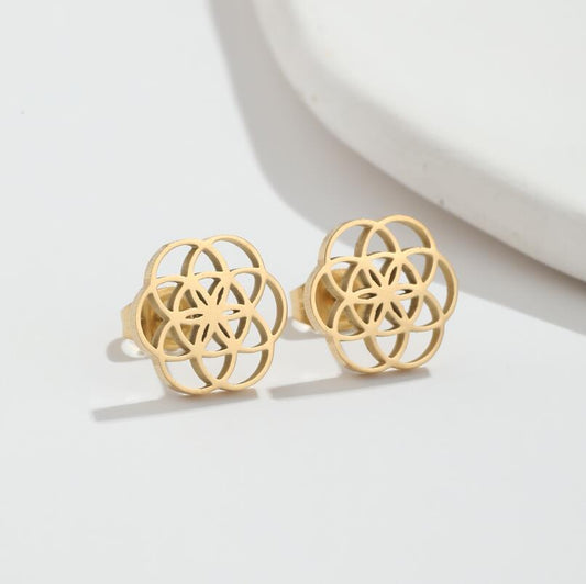 Aurelia Mandala Stud Earrings
