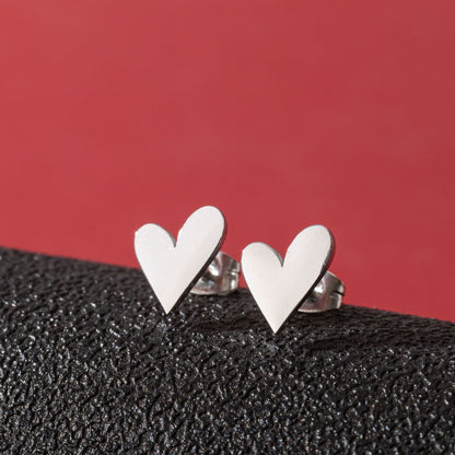 Cupid’s Heart Stud Earrings