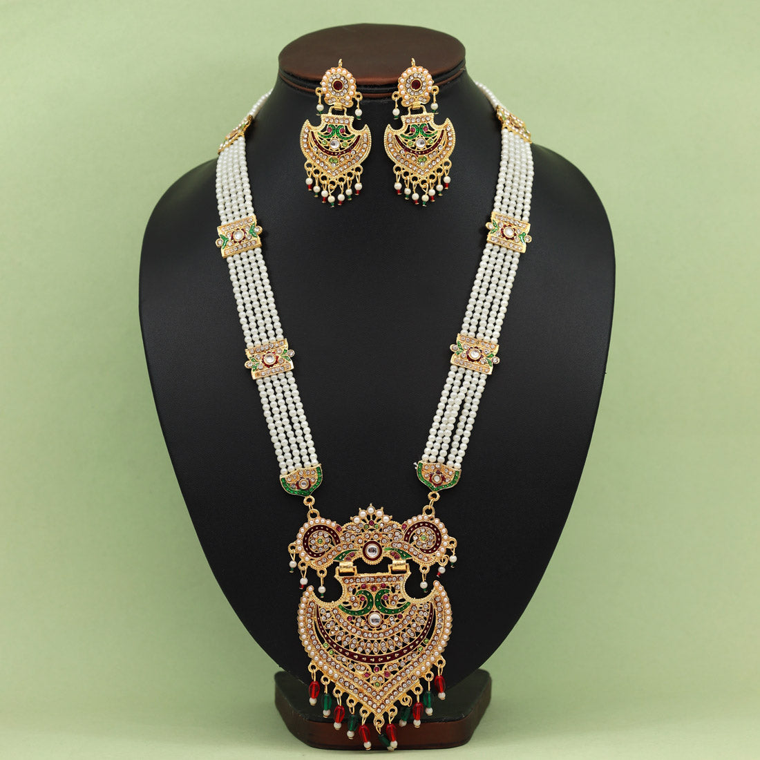 Rajlaxmi Meenakari Necklace Set