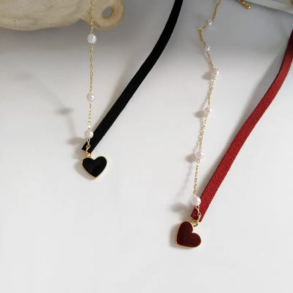 Pearl Heart Choker Neckpiece