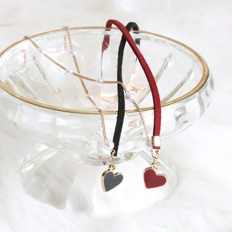 Pearl Heart Choker Neckpiece