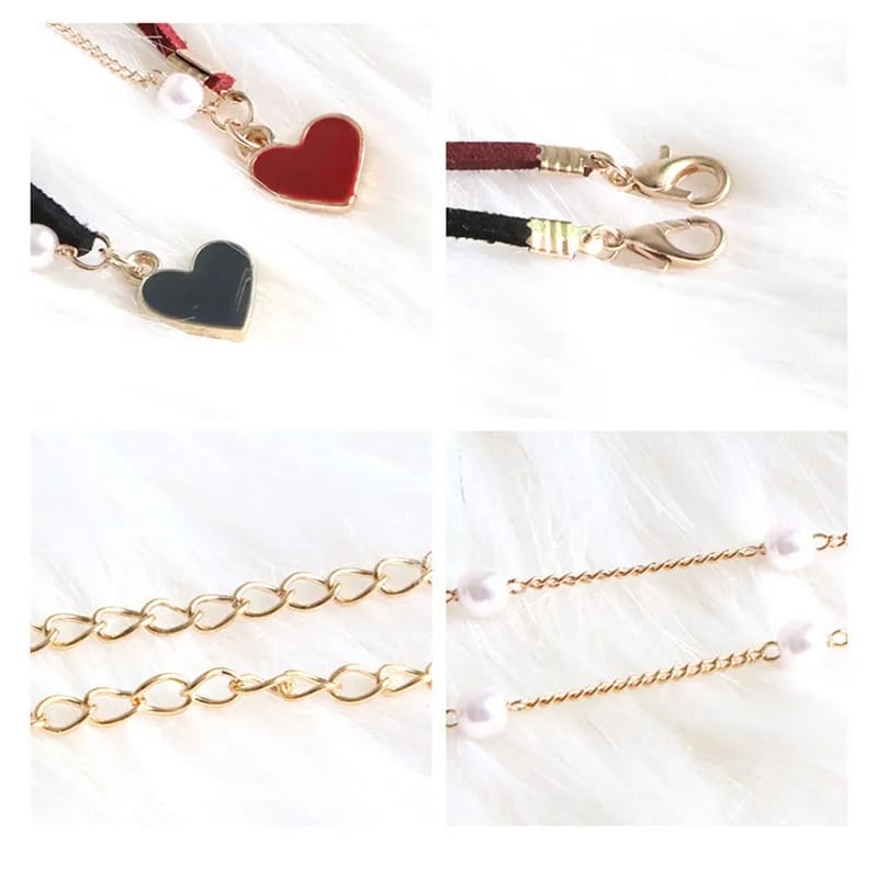 Pearl Heart Choker Neckpiece