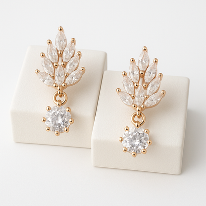 Glistening Gold Earrings