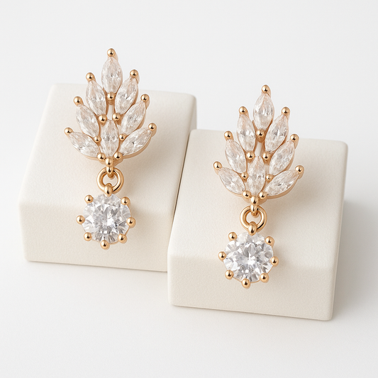Glistening Gold Earrings