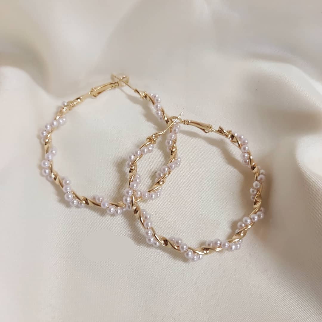 Pearlie Twirlies Hoop Earrings
