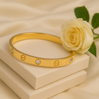 Crystal AD 18K Anti-Tarnish Bangle Kada Bracelet