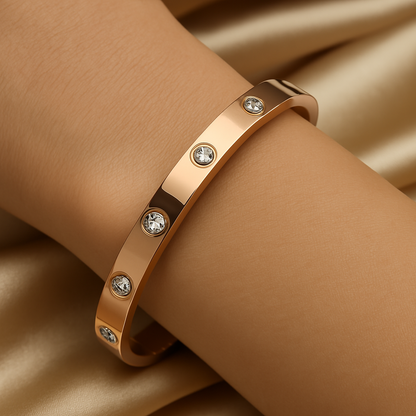 Diamonds 18K Anti-Tarnish Bangle Kada Bracelet